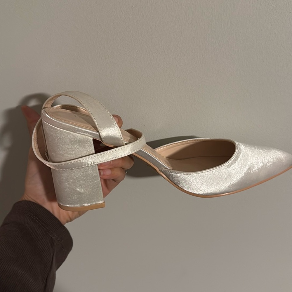 Be mine bridal ivory satin shoe from asos. Worn 1 x . UK size 7. US size 9